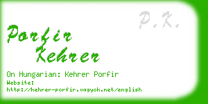 porfir kehrer business card